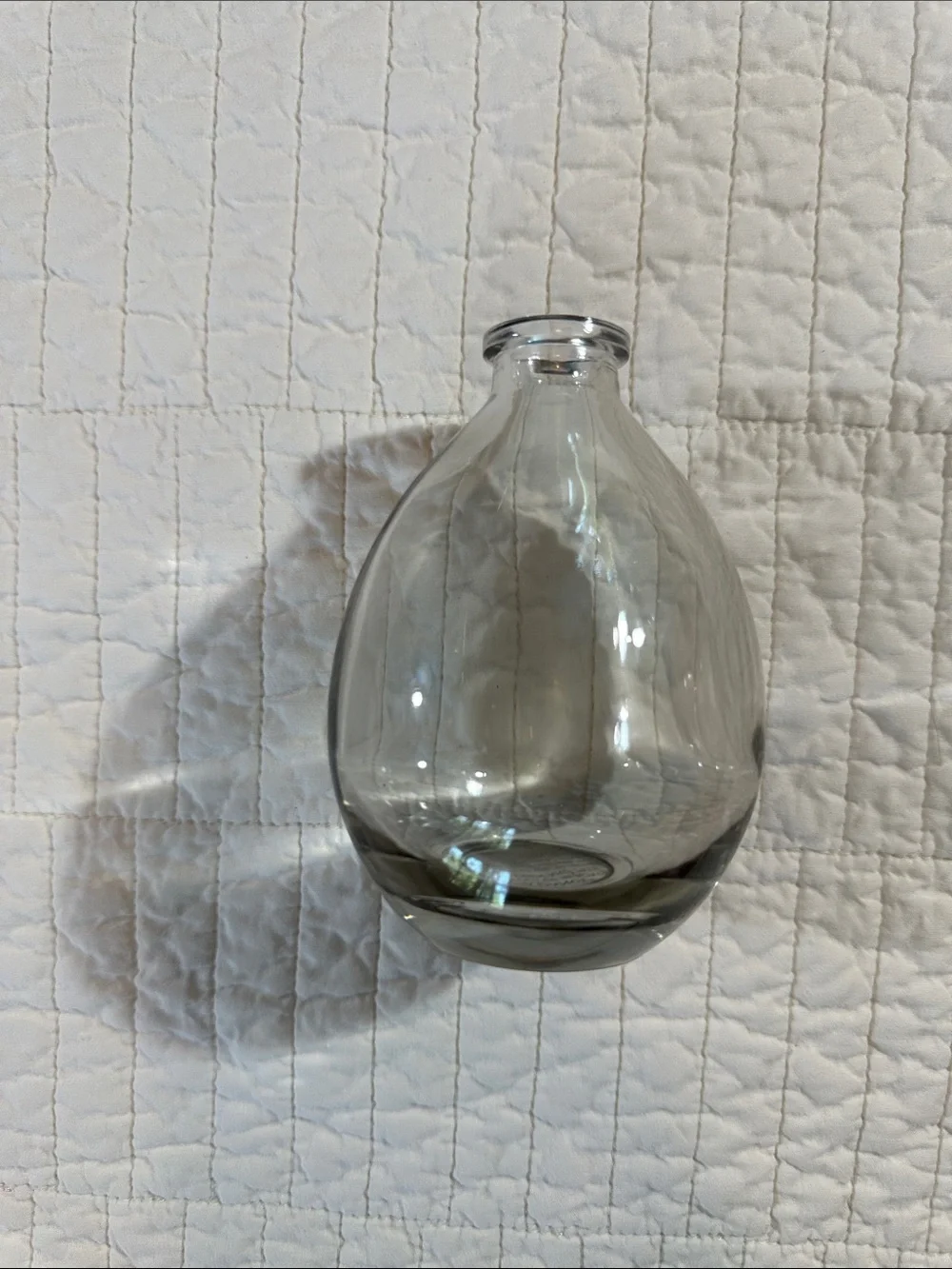 ZODAX Hand Blown Smoky Glass Teardrop Vase Bud Vase Designer Luxury